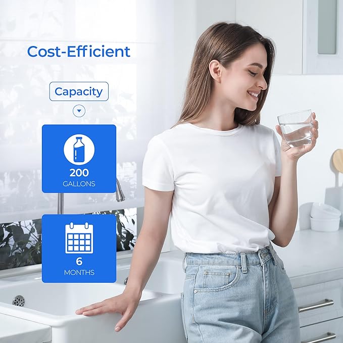 UKF8001AXX-750 Water Filter Replacement, Compatible with Maytag JBL2088HES, JCD2290HES, JCD2295KES, JCD2389GES, JFC2089BEM, JFC2089HEP, JFC2089HES, JFC2089WEM,WRF535SWHZ, 4 Pack