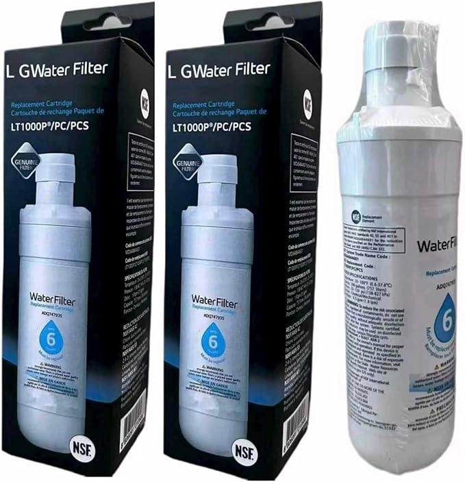 LT1000P Replacement for LG LT1000P Water FiIter ADQ747935 LT1000P/PC/PC,ADQ7-4793501 - 2 PACK