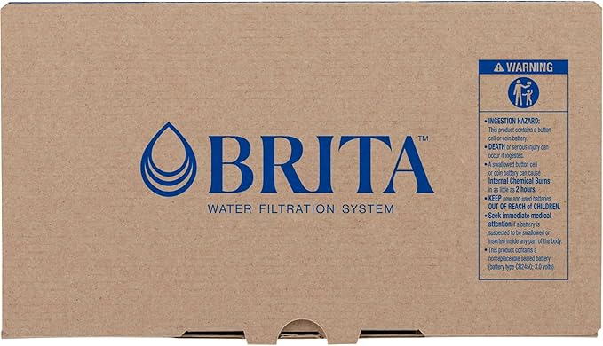Brita 10 Cup Water Filter Pitcher, Reduces Chlorine, Mercury, Cadmium, Copper and More, Includes 1 Brita Plus Filter, BPA Free, Stone Blue