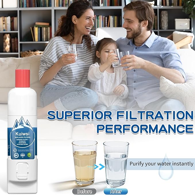 Water Filter Replacement for KitchenAid KAD2RXD1, KRFF577KPS02, KRMF536RPS01, KRQC736RPS, KRMF706ESS01, KRFC704FPS, KRMF706EBS01, KRFF507HPS02, KRFC604FSS, KRMF606ESS, 3 Pack