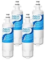 AQUA CREST 469690 ADQ36006101 Refrigerator Water Filter, Replacement for LG® LT700P®, Kenmore® 9690, 46-9690, ADQ36006102, LFXS30766S, HDX FML-3, RFC1200A, PL-500, 4 Pack