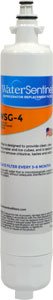 WaterSentinel WSG-4 Refrigerator Water Filter Replacement for Drinking Water Filtration, Fits GE RPWF, Carbon Block Filter, Chlorine & Odor Reduction, Fresh Drinking Water Filter
