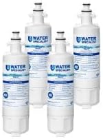 Waterspecialist 469690 ADQ36006101 Refrigerator Water Filter, Replacement for LG® LT700P®, Kenmore® 9690, ADQ36006102, 46-9690, LFXS30766S, WSL-3, FML-3, RFC1200A, 4 Pack