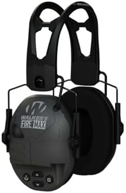 Walker's Rechargeable Lightweight Shooting Hunting Range Electronic Slim Low Profile Hearing Protection FireMax Earmuffs
