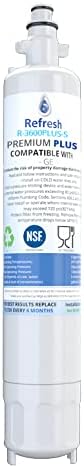 Refresh R-3600PLUS-S Replacement Refrigerator Filter Compatible With GE RPWF and FILTER models RWF1063, RWF3600A, RPWF, WSG-4 (does NOT fit RPWFE) - 1 Pack