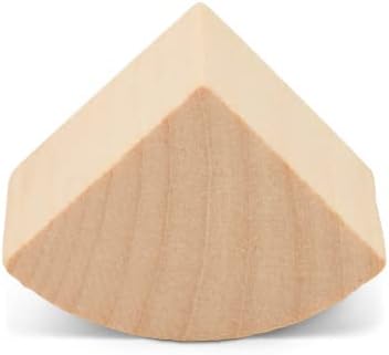 Quarter Circle Wooden Building Blocks Set 1-inch, Pack of 50 Unfinished Wooden Blocks for Crafts & Loose-Parts Play, by Woodpeckers