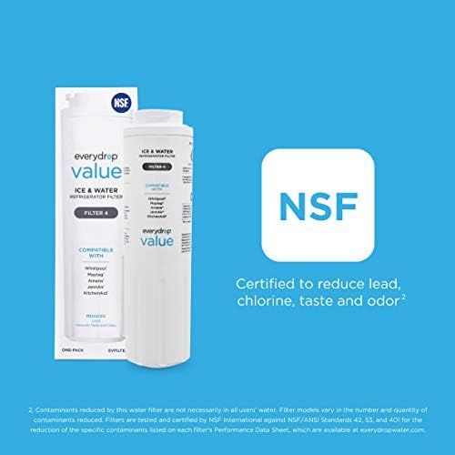 everydrop® Value by Whirlpool Ice and Water Refrigerator Filter 4, EVFILTER4, Single-Pack