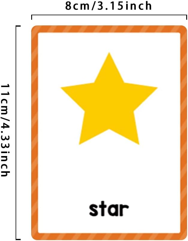 Lachilly Colors and Shapes Learning Flashcards, High Frequency Words, Beginning Reading, Kindergarten, ESL Teaching Materials, Autism Learning Materials, Vocabulary Building, 20 Cards, 38 Words