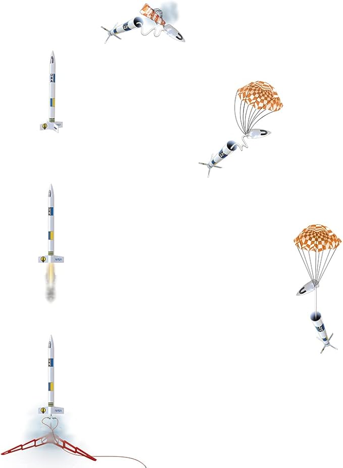 Estes 2008 Generic E2X Rocket-Building Kit, Beginner Customizable Flying-Rocket-Model Kit for Ages 10+
