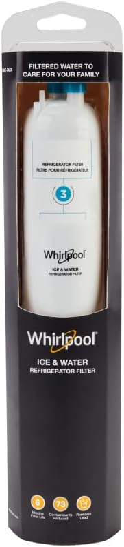Whirlpool® Refrigerator Ice and Water Filter 3 - WHR3RXD1, Single-Pack, Aqua