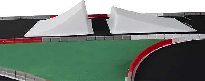 RC Car Jump Ramps for 1/32 1/43 1/64 and 1/76 Scale Remote Control Car Models (Set of 2)