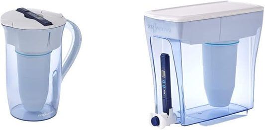 ZeroWater 10-Cup and 20-Cup 5-Stage Water Filter Pitchers/Dispensers with 0 TDS