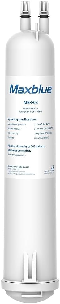 Maxblue EDR3RXD1 Replacement for 4396841, Everydrop® Filter 3, 4396710, Kenmore® 46-9083, 46-9030, Refrigerator Water Filter, 1 Filter