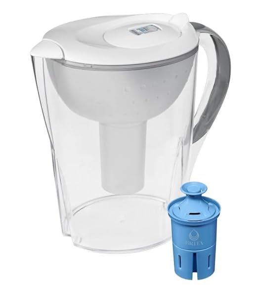 Brita Large 10 Cup Pacifica White Water Filter Pitcher withFilter (36515)