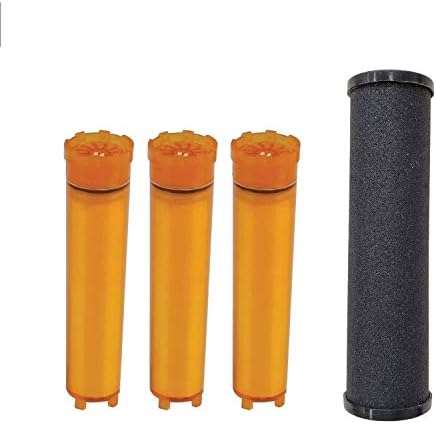 VTX-03R Refill Shower Filter Cartridges for VitaMax Combo SUF-300VTX, 1 CarboMax & 3 Vitamin C filters