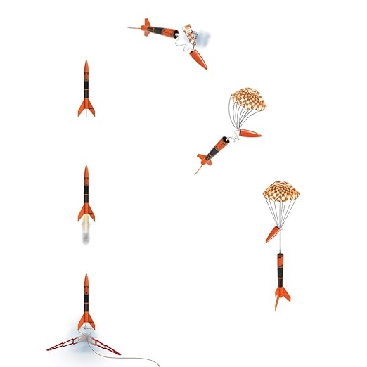 Estes 1751 Bulk Pack of 12 Alpha III Rocket-Building Kits, Beginner Flying-Rocket-Model Kits for Ages 10+
