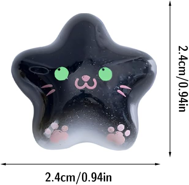 8 Pieces Star Magnets for Fridge Glow in The Dark–Cute Kitten Decorative Fridge Magnets, Strong Hold Luminous Refrigerator Magnet for Kitchen Office Use,Gifts for Cat Lovers