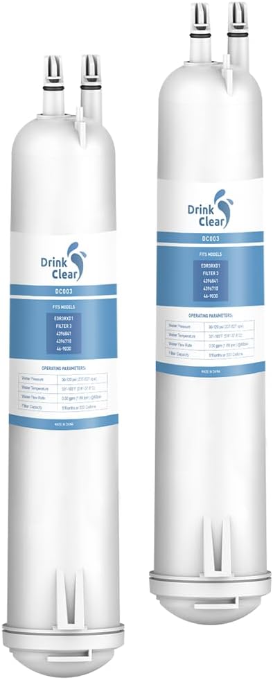 EDR3RXD1 Water Filter Replacement, Compatible with 4396841, Filter 3, 4396710, Kenmore 46-9083, 46-9030 Refrigerator Water Filter, 2 Pack