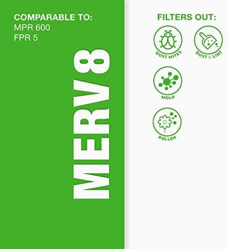 Aerostar 16x25x1 MERV 8 Air Filter, 4 Count, ACTUAL SIZE (15.75 x 24.75 x 0.75), HVAC, Air Conditioning & Furnace Filter Captures Dust, Lint & Pollen (MPR 600 / FPR 5), Made in USA