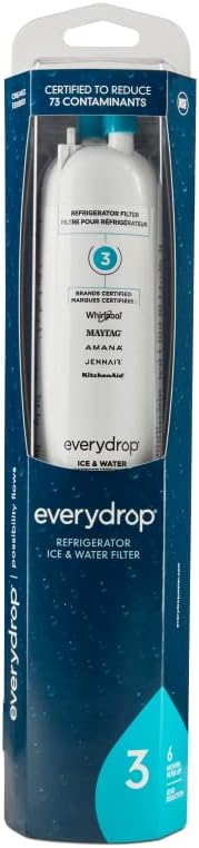 everydrop by Whirlpool Ice and Water Refrigerator Filter 3, EDR3RXD1, Single-Pack & InSinkErator F-201R Replacment Water Filter Cartridges, 2 Count (Pack of 1), White, 2 Pack