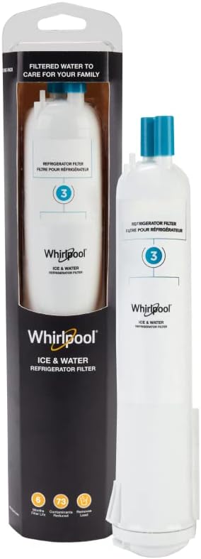 Whirlpool® Refrigerator Ice and Water Filter 3 - WHR3RXD1, Single-Pack, Aqua