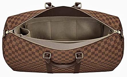 Structured Bag Organizer Insert for Keepall 45–60 – Interior Compartment Divider with One Round Holder