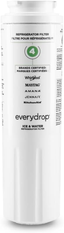 Everydrop by Whirlpool Ice and Water Refrigerator Filter 4, EDR4RXD1, Single-Pack + Affresh Ice Machine Cleaner