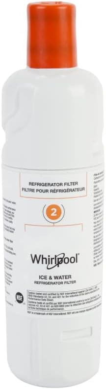 Whirlpool® WHR2RXD1 Ice, Orange Refrigerator Water Filter 2-WHR2RXD1, Single-Pack