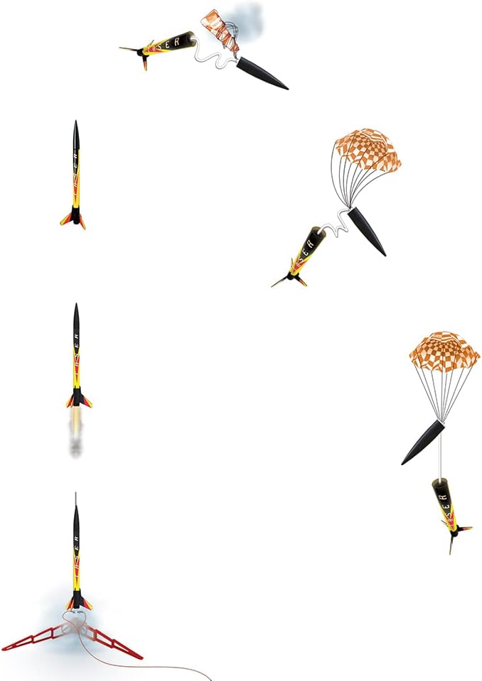 Estes 1491 Taser Rocket Launch Set, Beginner Flying-Rocket-Model Building Kit for Ages 10+, Includes Launch Pad System