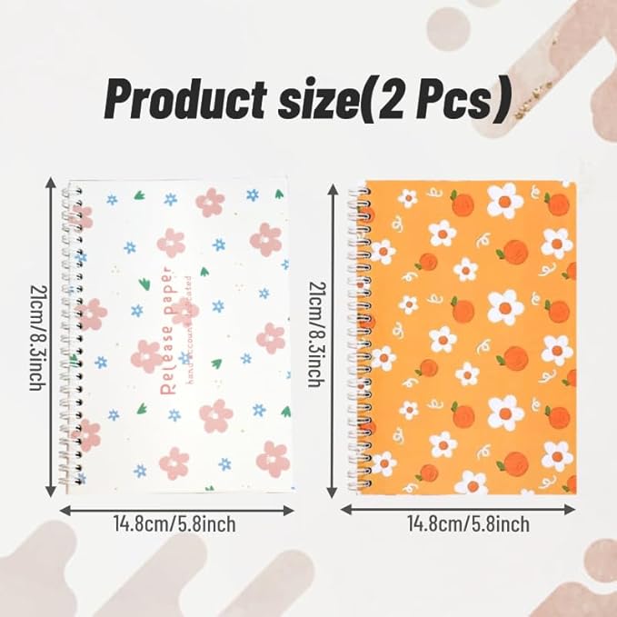 UFU 2 Pcs Sticker Book Collecting Album Reusable Sticker Organizer Storage Book for Stickers Collection A5 (64 Pages)