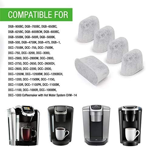 Replacement Charcoal Water Filters for All Cuisinart Coffee Machines - Cuisinart Compatible (NOT KEURIG) Filters Fit Both Newer & Older Models Cuisinart Coffee Makers Pack of 12
