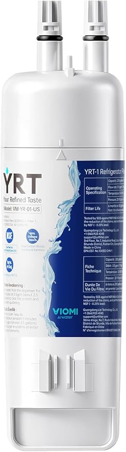 YRT EDRIRXD1 Replacement for Everydrop Filter 1, W10295370A, WHR1RXD1, Kenmore 46-9081, 46-9930, Ice & Water Filter Replacement, NSF/ANSI 372&53&42 Certified, Refrigerator Water Filter (Pack of 1)