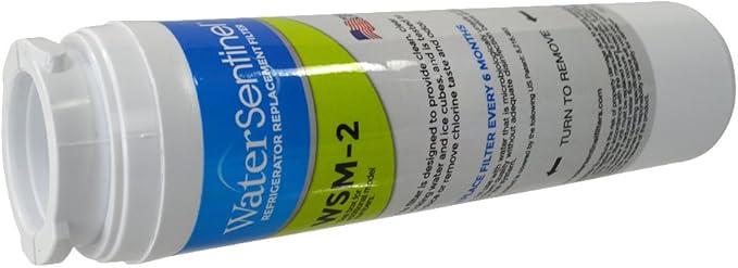 WaterSentinel WSM-2 Refrigerator Water Filter Replacement for Drinking Water Filtration, Fits Maytag, Whirlpool 4 (2-Pack), Carbon Block