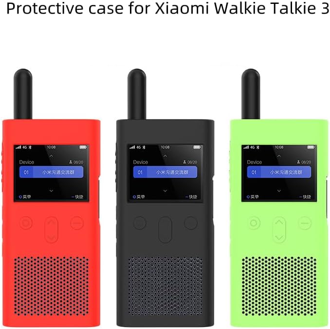 Protective Case for Xiaomi 3 Walkie-Talkie, Shockproof Silicone Bumper Anti-Fingerprints Full-Body Protective Case Cover for Xiaomi 3 Two Way Radio (Green)
