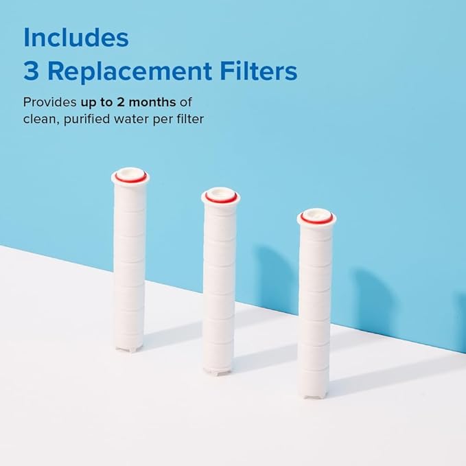 Bluvia Plus 2.0 Replacement Filter Cartridge (3-Pack)