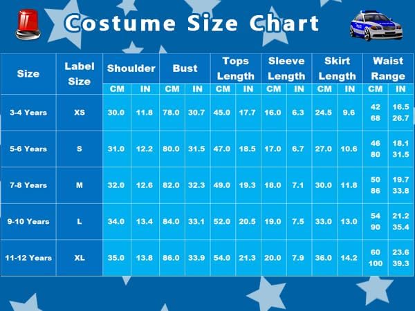 Police Costume for Girls Kid Halloween Costumes Police Officer Cosplay Outfit Toddler Cop Costume Set with Accessories