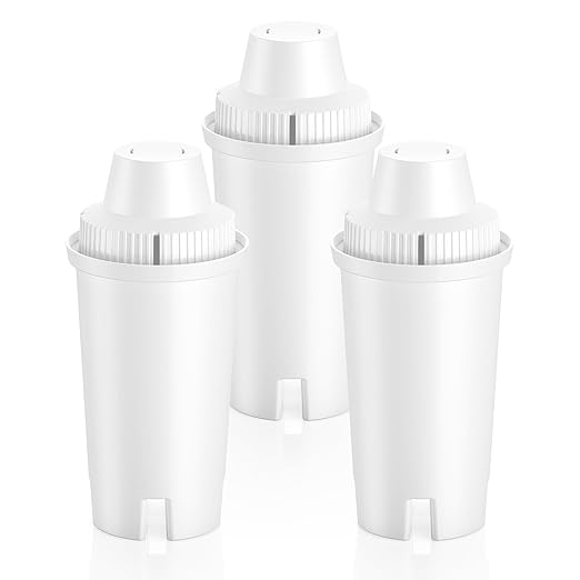 3 Pack Replacement for Brita® Water Filter Pitchers and Dispensers, BPA-Free & NSF Certified, Classic OB03, Mavea® 107007 35557, Metro, Everyday, UltraMax, Half-Year Filter Supply