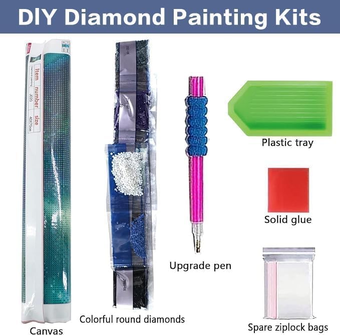 Ekuxom Chicken Diamond Art Kits for Adults, Winter Christmas Diamond Art Kits for Adults, Full Round Christmas Chicken Diamond Painting Gem Art Home Wall Decor 16x12 inch