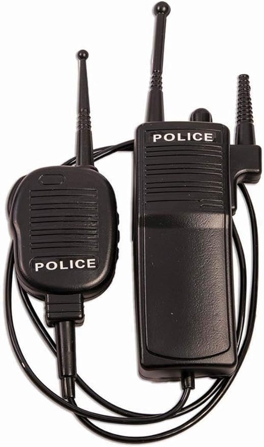 Forum Novelties Police Walkie Talkie Set, Black, Standard (Non-functioning)