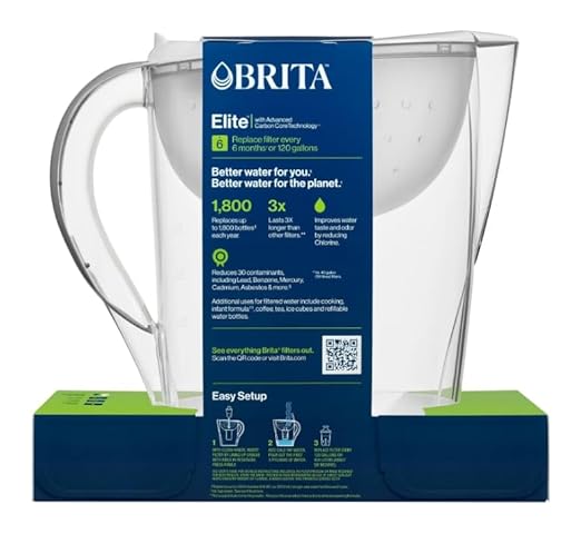 Brita Large 10 Cup Pacifica White Water Filter Pitcher withFilter (36515)
