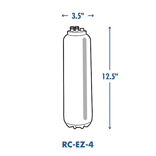 Culligan RC-EZ-4 Premium Water Filtration Replacement Cartridge for Under-Sink, Refrigerator, & RV Systems - EZ Change Water Filter System (500 Gallon Life)
