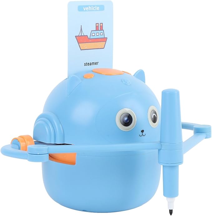 Drawing Robot for Kids, Interactive Educational Drawing Robot, Painting Learning Machine with 2 Pens 100 Sheets Cards, Christmas Birthday Present for Kids 5 6 7 8 9