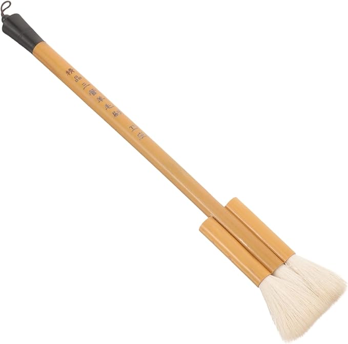 2pcs Handheld Wool Paint Brush Reusable Watercolor Brush for Furniture Painting Smooth Edges Strong Bristles Easy to Clean for Wall Art and Crafting