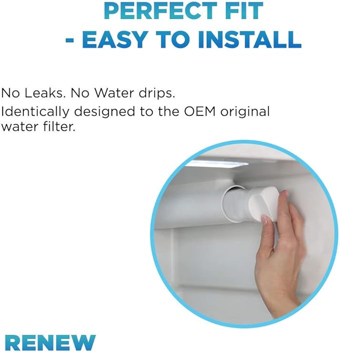 Renew Replacement for LG LT800P, ADQ73613401 and Kenmore Elite 46-9490, 9490, 469490, ADQ73613402 Refrigerator Water Filter (1 Pack)