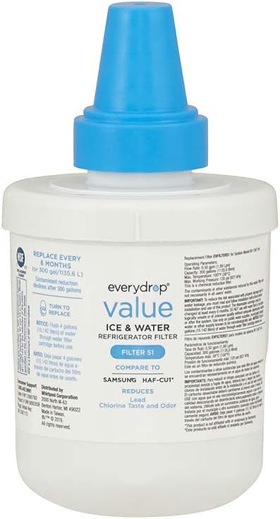 everydrop® Value by Whirlpool, Replacement Water Filter for Samsung DA29-00003G Refrigerator, EVFILTERS1, Single-Pack