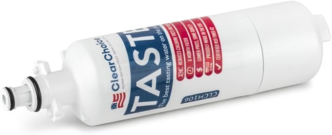 Clear Choice Taste Filter Replacement for LG LT700P ADQ36006101-S Filter Compatible with EFF-6032A WF700 WFC2401 WLF-01 Refrigerator Water Filter, NSF/ANSI 42, Box of 2, Made in the USA