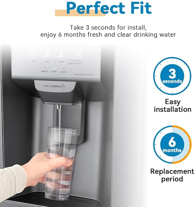 EDR3RXD1 Water Filter Replacement Compatible with 4396841, Filter 3, KAD3RXD1, WHR3RXD1, 4396710, 9083, 9030, 46-9083, 46-9030, 3 Pack