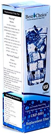 Best Choice Water Filter Replacement For Whirlpool EveryDrop EDR4RXD1 Maytag UKF8001 UKF8001AXX Pur 4396395 Kenmore 46-9006 Kitchen Aid Amana Jenn-Air Certified Refrigerator Cartridge (1-Pack)
