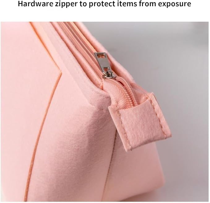 Chispee Purse Organizer Insert for Handbags, Softened Felt Insert Bag Organizer Handbag Organizer with Multiple Pockets and Zipper fit for Longchamp Bag (Navy Blue,L)