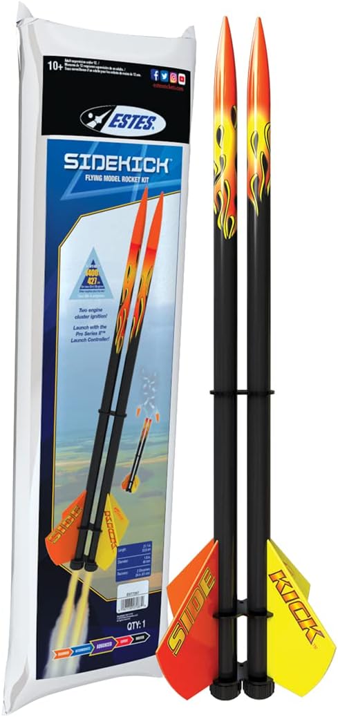 Estes 7287 Sidekick Rocket-Building Kit, Advanced Flying-Rocket-Model Kit for Ages 10+